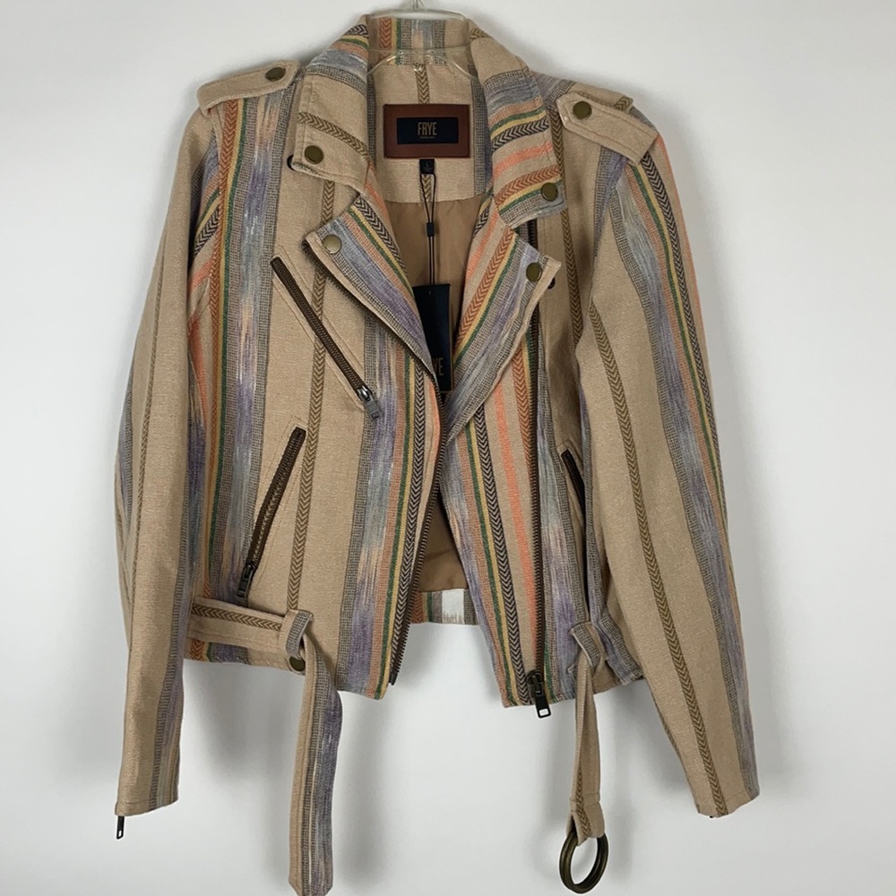 Frye cotton moto jacket